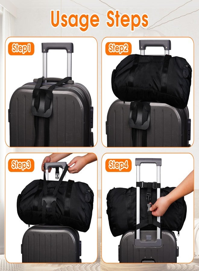 Taefuwr Elastic Luggage Strap with Hooks, The Perfect Travel Must-Have Suitcases Companion, Ultimate Luggage Straps for Suitcases,Travel Must-Have for All Adventurers, Stretchable Luggage Straps(1Black) - Image 4